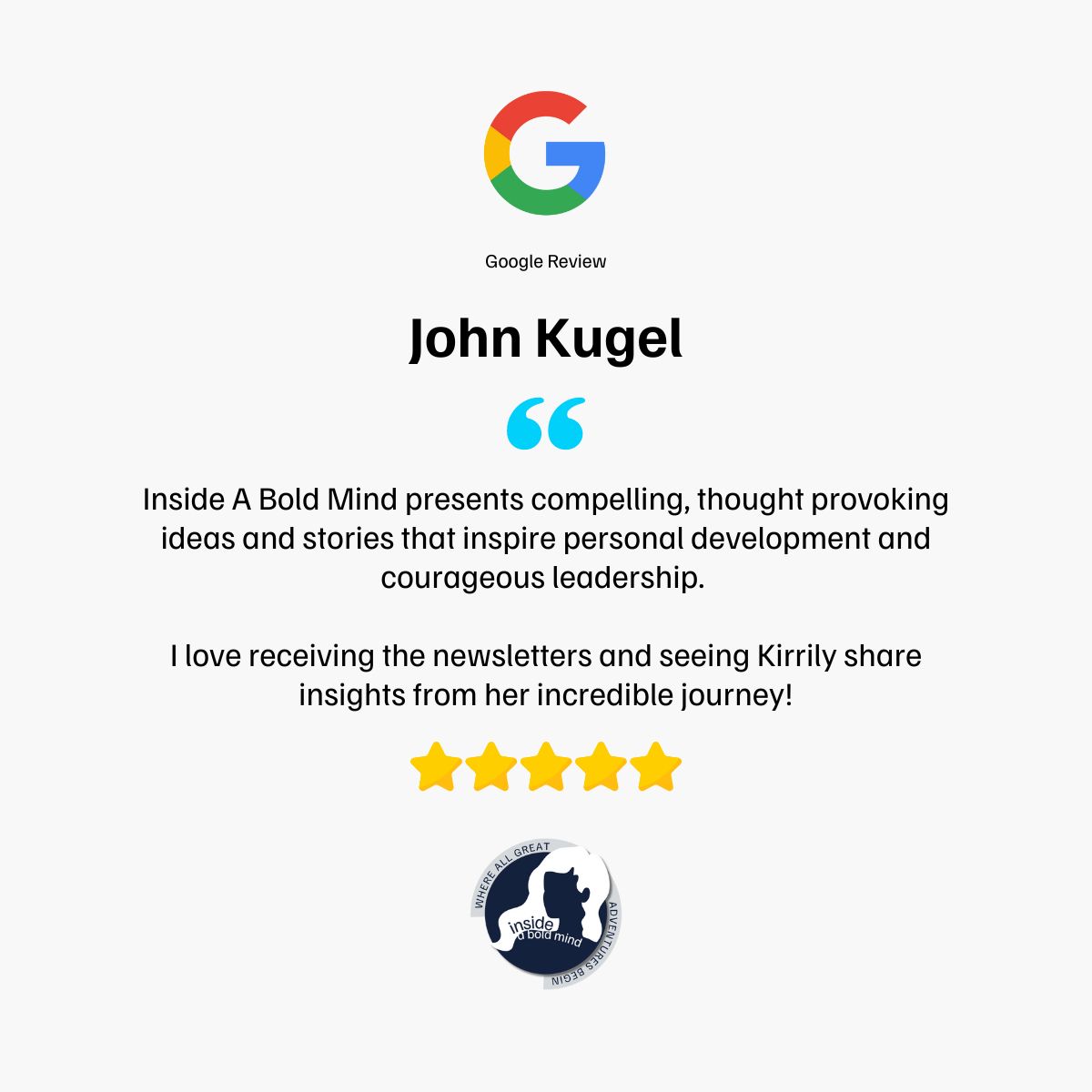 Testimonial: John Kugel